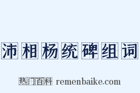 沛相杨统碑组词是什么意思的图片